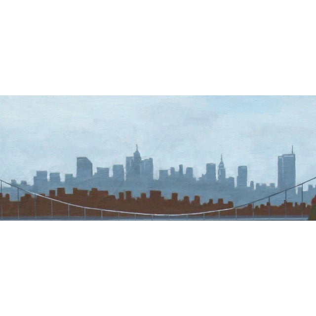 Allan Simpson, Winter, George Washington Bridge, Oil Painting For Sale - Image 4 of 5