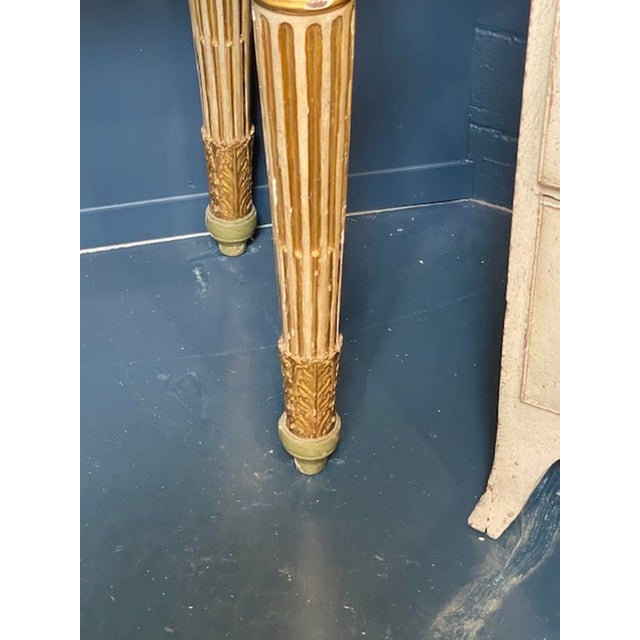 18th C Italian Neoclassical Parcel Gilt Console For Sale - Image 9 of 9