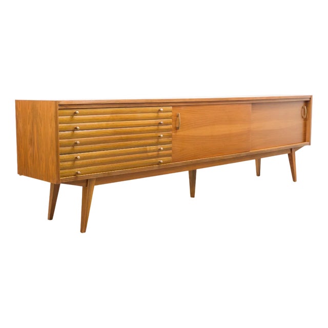 Vintage Sideboard in Walnut, 1950s For Sale