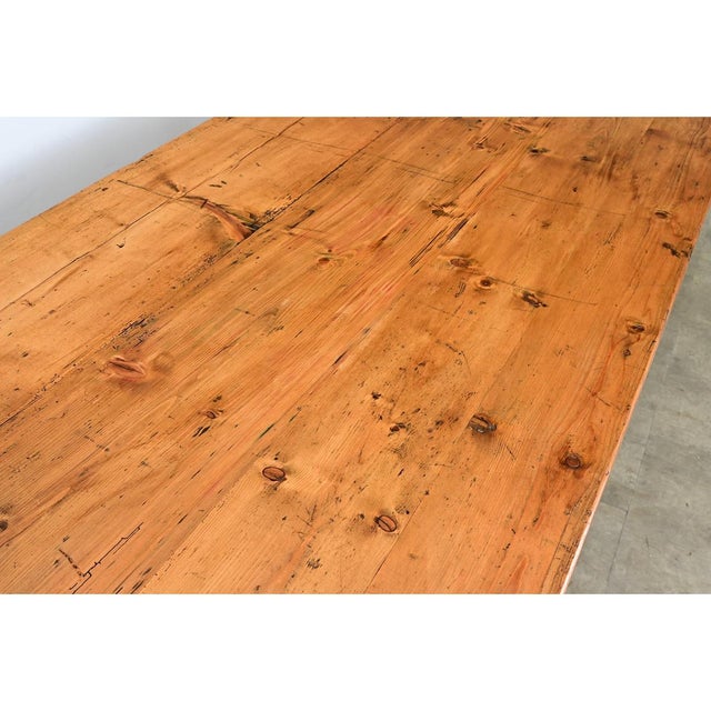 French 19th Century Pine Farm Table For Sale - Image 11 of 12