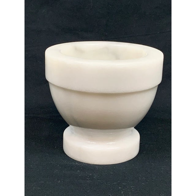 Lovely vintage marble bowl. Was originally a mortar but I like to use mine with a glass bowl inside as a vase for flowers....