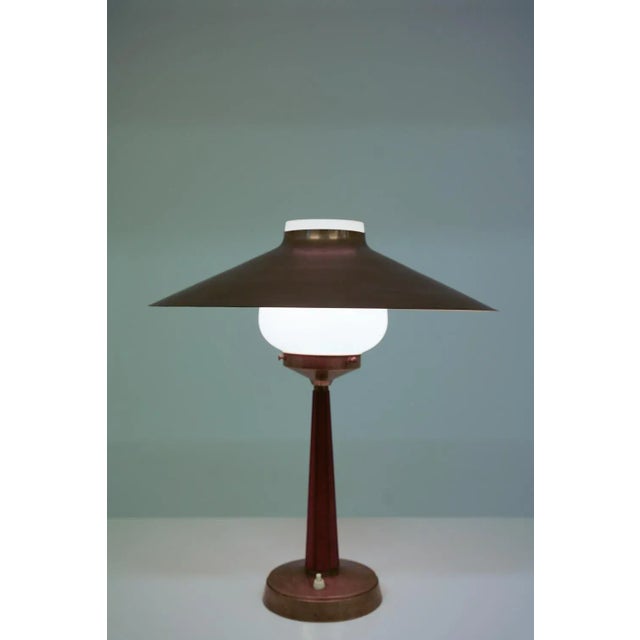 Swedish Modern Table Lamp in Brass and Glass, 1940s For Sale - Image 9 of 10
