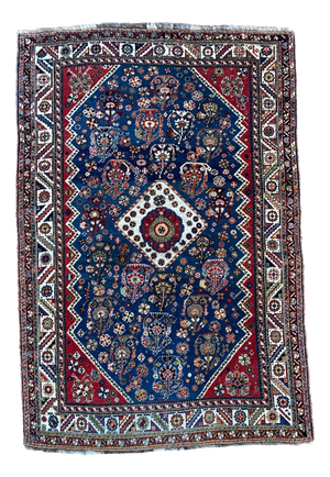 Antique Qashqai Rug, 1890s