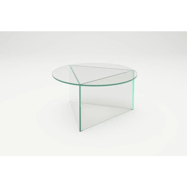 Contemporary Clear Glass Prisma Circle 80 Coffe Table by Sebastian Scherer For Sale - Image 3 of 8