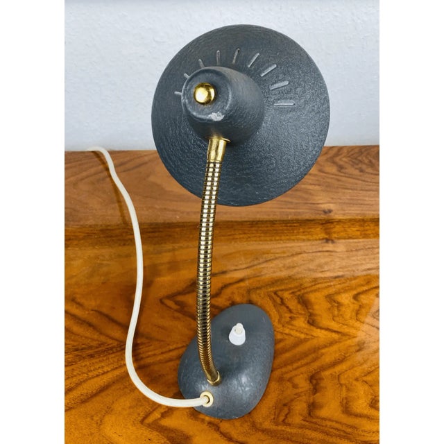 Metal Vintage Desk Lamp in Black by Egon Hillebrand for Hillebrand Lighting, 1960s For Sale - Image 7 of 9