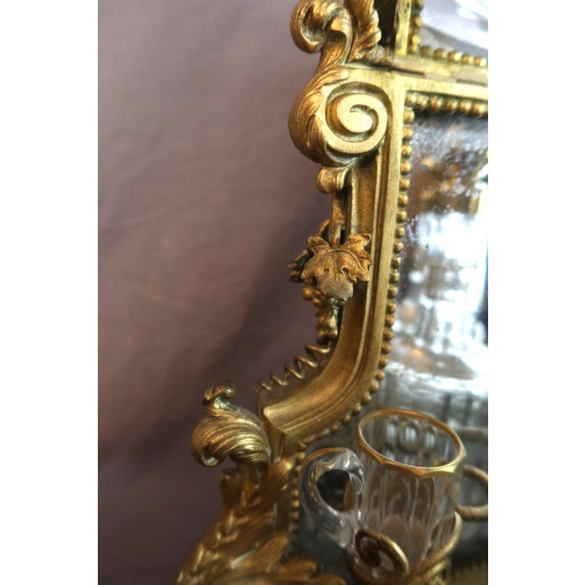 Gilt Bronze and Crystal Liquor Cabinet, 19th Century, Set of 19 For Sale - Image 6 of 12