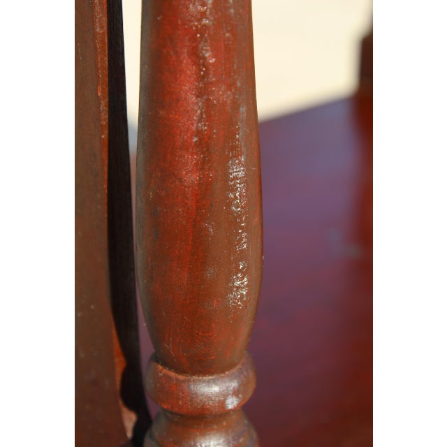 Early 20th Century Arts & Crafts Victorian Revival Slatted Side Table With Turned Legs For Sale - Image 12 of 15