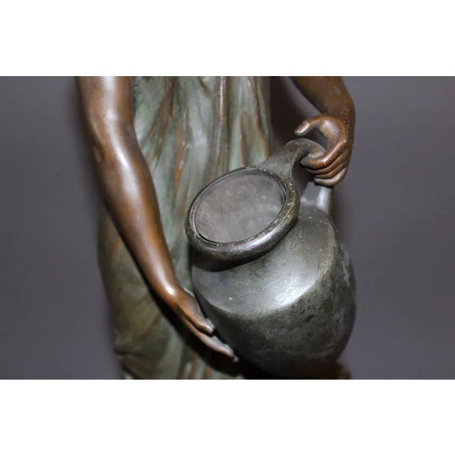 Antique Sculpture of a Woman by Alfred Jean Foretay For Sale - Image 3 of 12
