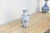 Vintage Blue & White Baluster Floral Vase For Sale - Image 4 of 7