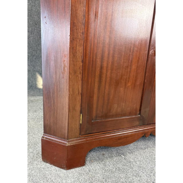Wood Vintage Solid Wood Corner Cabinet For Sale - Image 7 of 9