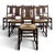 Oak Chairs in the style of Dudouyt, Set of 6 For Sale - Image 8 of 8