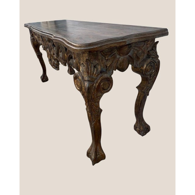 1980s 1980s Old World Mexican Hacienda Collection: Console Table With Monumental Mirror & Decorative Corbels, 5 Pieces For Sale - Image 5 of 18