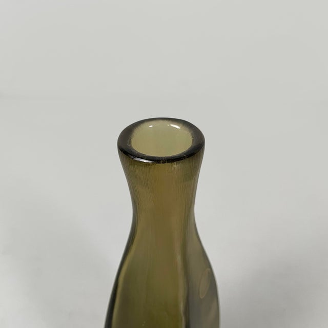 Italian Modern Red and Gray Murano Glass Bottles with Caps attributed to Venini, 1990s, Set of 2 For Sale - Image 14 of 17