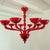 Mid-Century Modern Red Murano Glass, Mid Century Modern, Chandelier Italy 1980s For Sale - Image 3 of 11