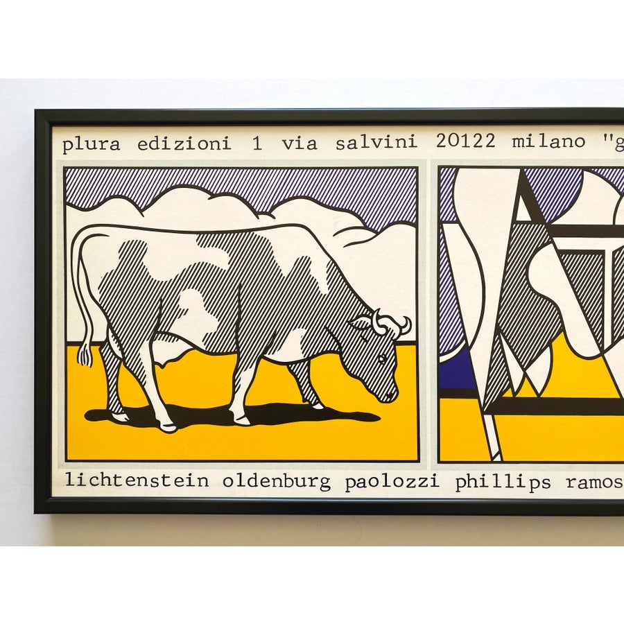 リキテンスタイン Cow Going Abstract 1985年製ポスター roy-lichtenstein-vintage-1985-