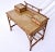 Vintage British Colonial Style Burnt Bamboo and Grasscloth Pagoda Desk For Sale In Philadelphia - Image 6 of 12