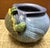 Blue Ephraim Faience 2006 Hand Made Art Pottery Green Turtle Blue Ceramic Vase For Sale - Image 8 of 15