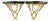 Pair of Neoclassical Cast Brass & Dark Cherry Wood Wall Brackets For Sale