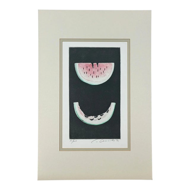 Vintage Signed Watermelon Print For Sale