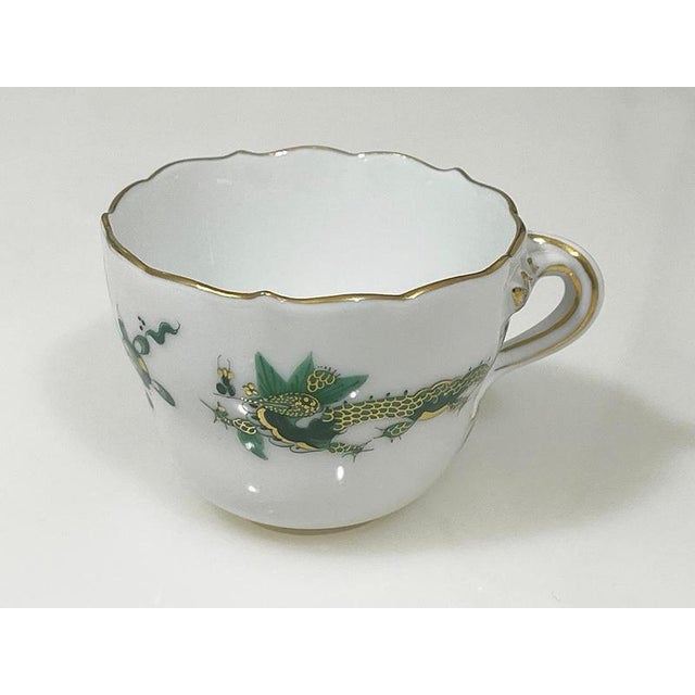 Porcelain Rich Court Dragon Cups and Saucers from Meissen, Germany, 1960s, Set of 12 For Sale - Image 9 of 13