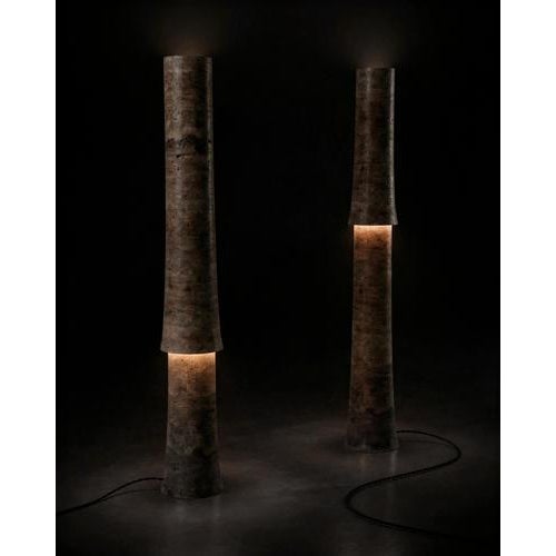 Stone 02 Floor Lamp in Travertine by Pietro Franceschini For Sale - Image 7 of 8
