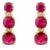 Natural Modern Ruby Diamond Drop Graduation Earrings- A Pair For Sale