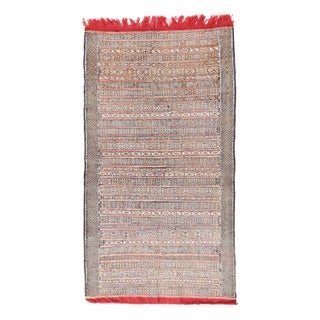 Kelim Morocco Rug in Silk and Wool, 1970s For Sale