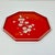 Mid-Century Boho Chic Octagonal Shaped Plastic Serving Tray With Cherry Blossom Design For Sale - Image 10 of 14