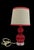 Contemporary Gourd Shaped Table Lamp Resin Fuschia Shade Lucite Acrylic For Sale - Image 4 of 6