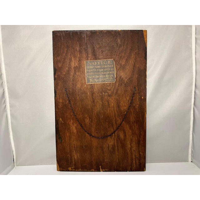 Wood Antique Meyercord Co. Advertising Panel: Head Dresses of the Orient, 1904 For Sale - Image 7 of 10
