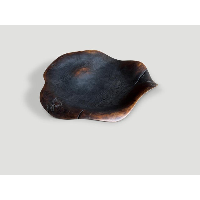 Andrianna Shamaris Charred Sculptural Bowl Or Platter For Sale - Image 4 of 5