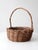 Vintage Wicker Basket With Handle For Sale - Image 4 of 11