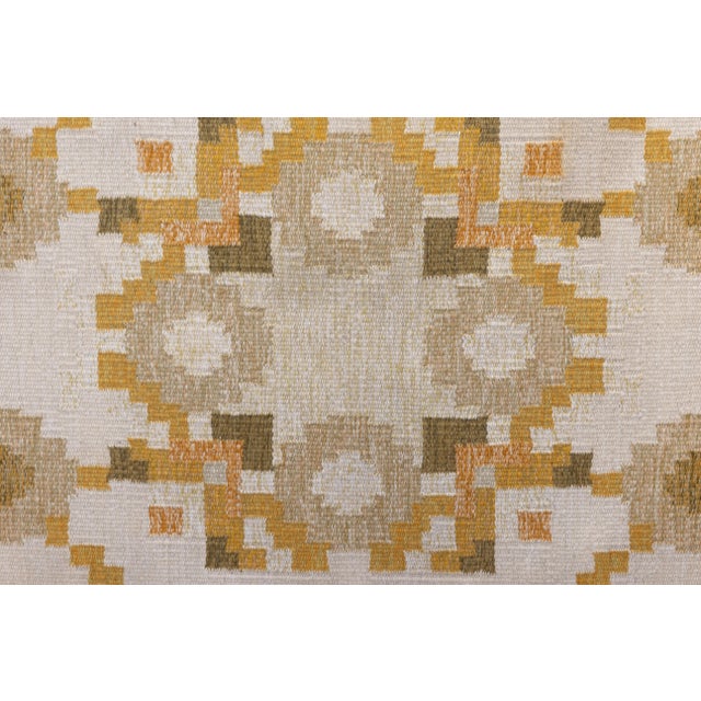 Large Vintage Swedish Kilim, 1960 For Sale - Image 4 of 7