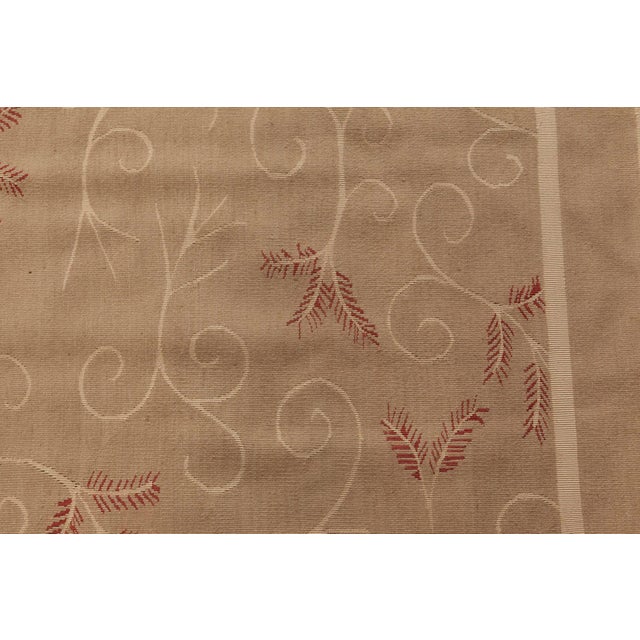 Modern Contemporary Aubusson Beige and Pink Rug by Eric Cohler for Doris Leslie Blau For Sale - Image 3 of 7