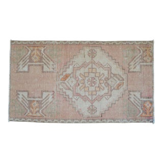 1970s Vintage Hand Knotted Small Rug For Sale