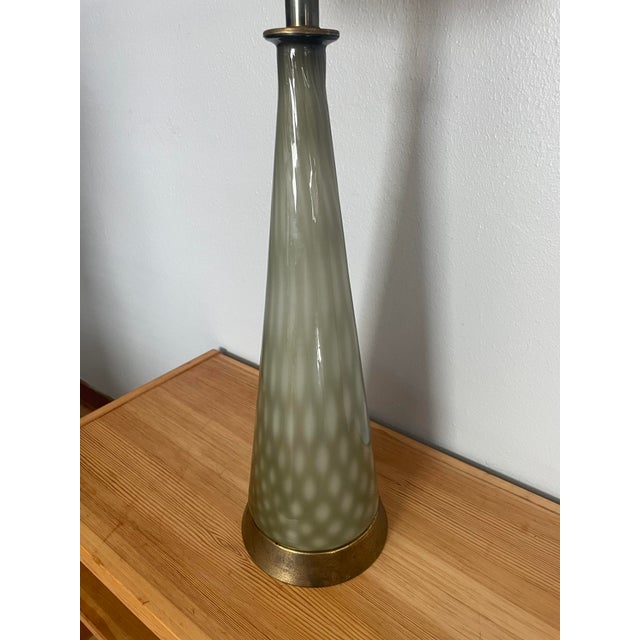 Mid 20th Century Mid 20th Century Empoli Glass Table Lamp For Sale - Image 5 of 11