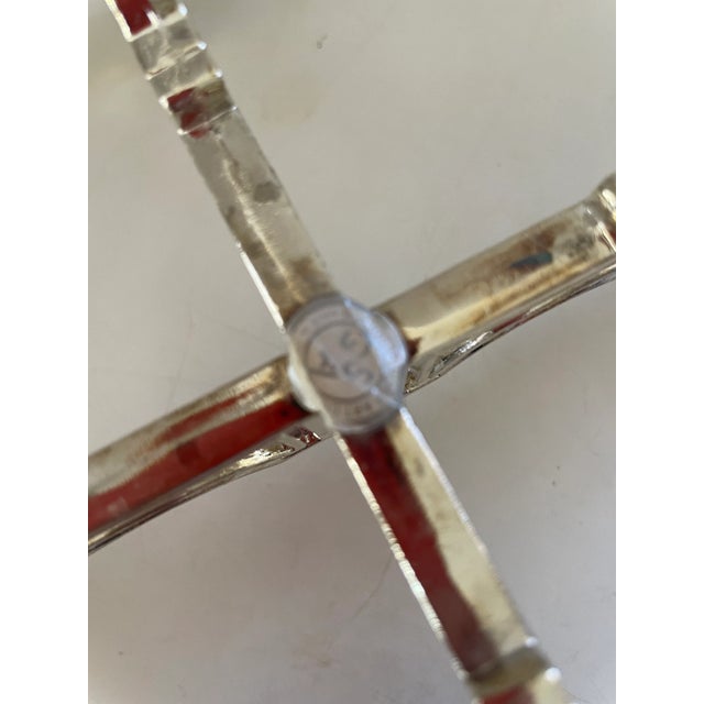 1940s Vintage Godinger Silver Plate Four Arm Swan Candelabra For Sale - Image 5 of 6