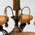 1930s 5-Arm Chandelier in Brass and Havana Glass, Sweden, 1930s For Sale - Image 5 of 10