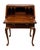 American Vintage Traditional Chippendale Style Walnut & Burl Wood Secretary Desk For Sale - Image 3 of 12