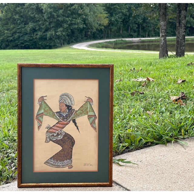 Mid 20th Century I Made Budi Batuan Painting of Balinese Dancer For Sale - Image 15 of 15