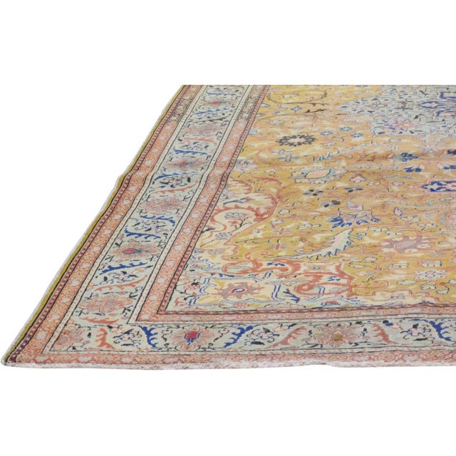 Turkish Vintage Turkish Anatolian Hand Knotted Fine Wool Rug, 6'7"x9'5" For Sale - Image 3 of 6