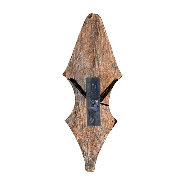 African Wall Mounted Sculptural Iron Currency Forms- a Set of 7 For Sale - Image 11 of 13
