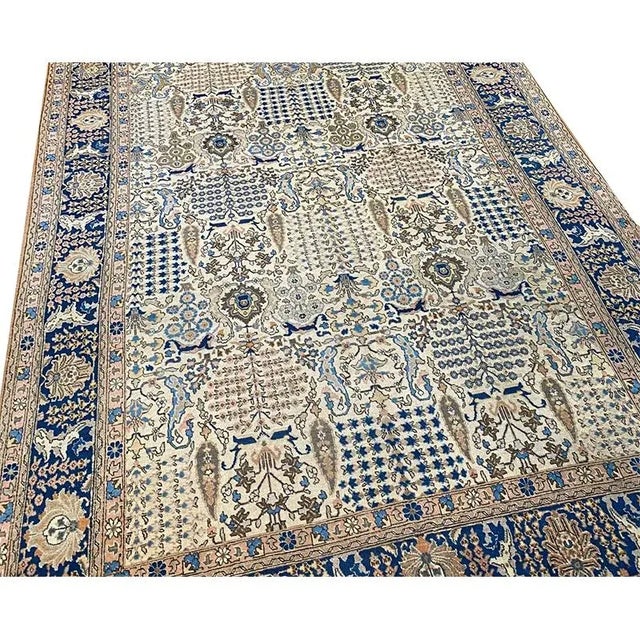 1940s 1940s Persian Tabriz Area Rug 8'4"x 12'0" For Sale - Image 5 of 11