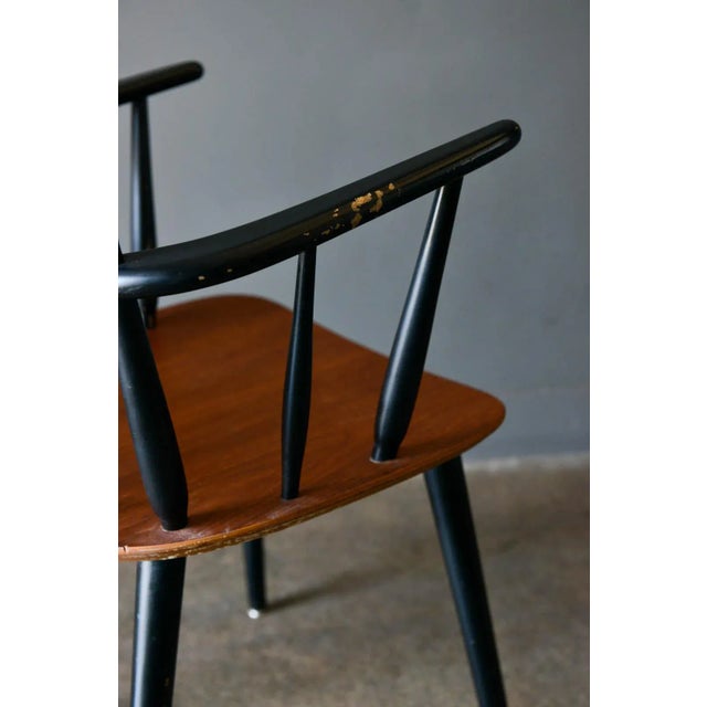 Brown Danish Spindle Back Arm Chair by Thomas Harlev for Farstrup, 1960 For Sale - Image 8 of 12