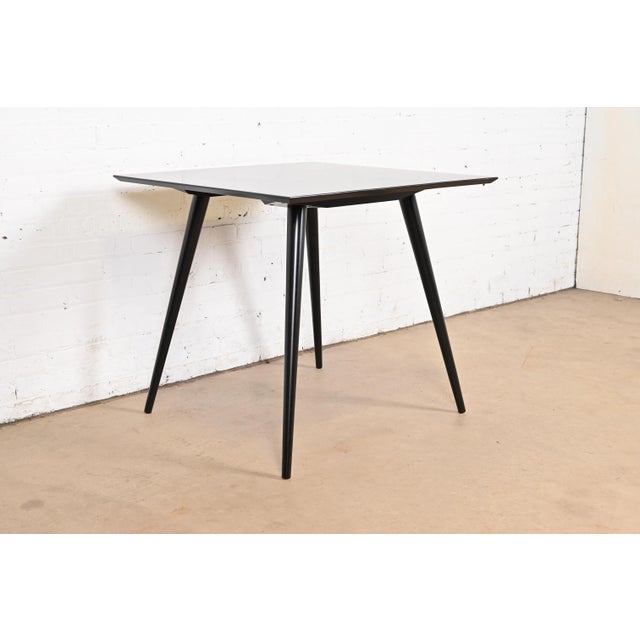 Mid-Century Modern Paul McCobb Planner Group Black Lacquered Dining or Game Table, Newly Refinished For Sale - Image 3 of 10