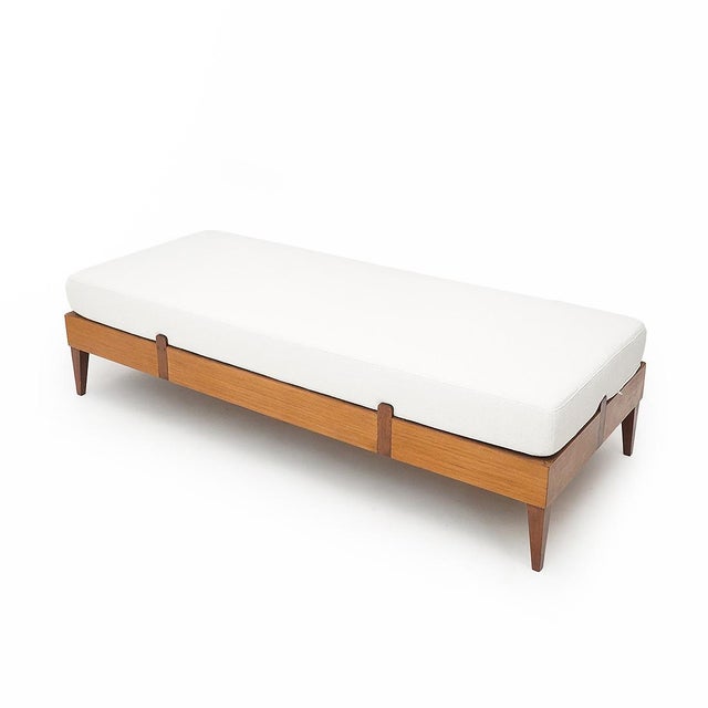 Vintage Daybed with Wooden Frame, 1950s For Sale - Image 4 of 15