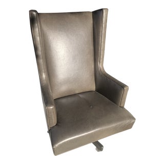 Crate and Barrel Neo, Wingback Office Chair For Sale
