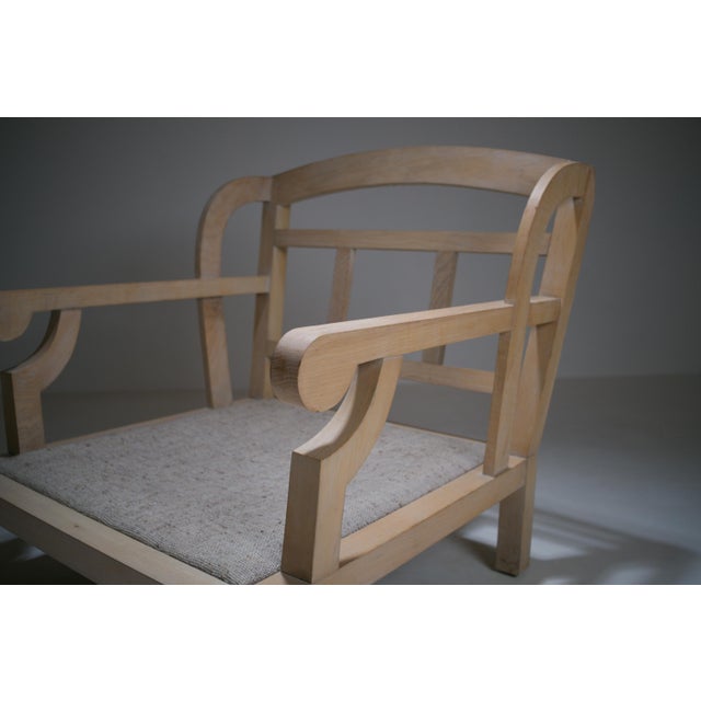 Vintage Georges V Cerused Oak Lounge Chair by Christian Liaigre, 1980s For Sale - Image 9 of 18