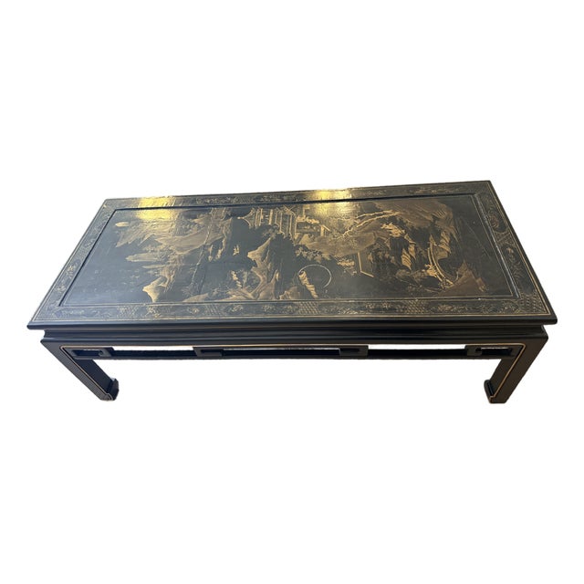 1990s Chinoiserie Handcrafted Coffee Table For Sale