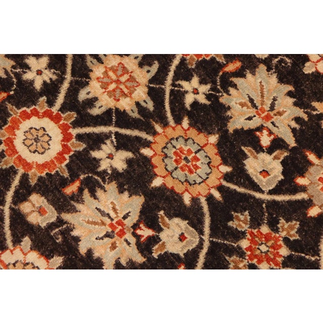 1990s Bohemien Ziegler Brown Beige Hand-Knotted Wool Rug - 9'1'' X 11'9'' For Sale In New York - Image 6 of 8